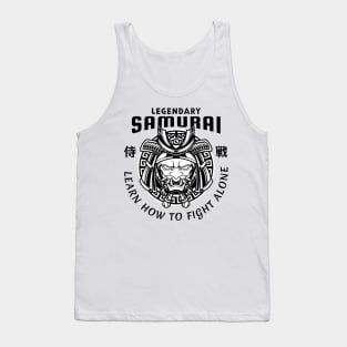 Samurai Oni Mask Illustration Tank Top